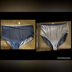 Coral Reef reversible blue high waisted Women’s swim bottoms. 3X (22-24) NWOT